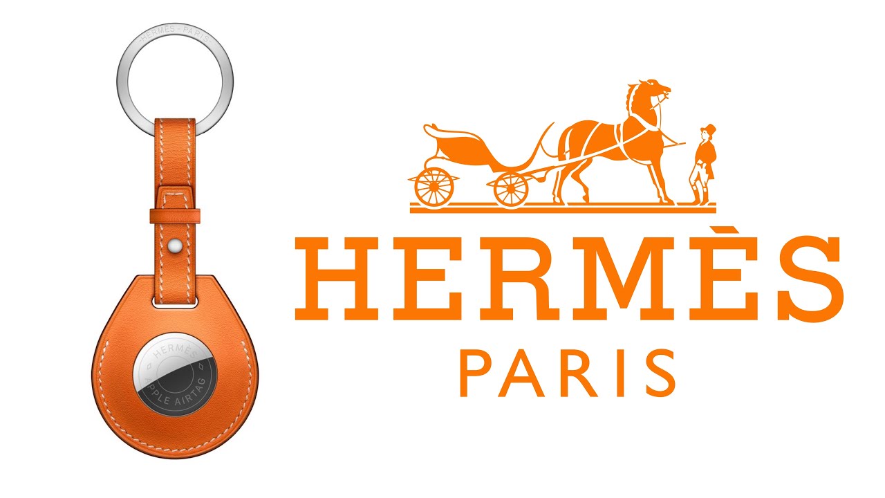 Herm&egrave;s AirTag Key Ring in Orange