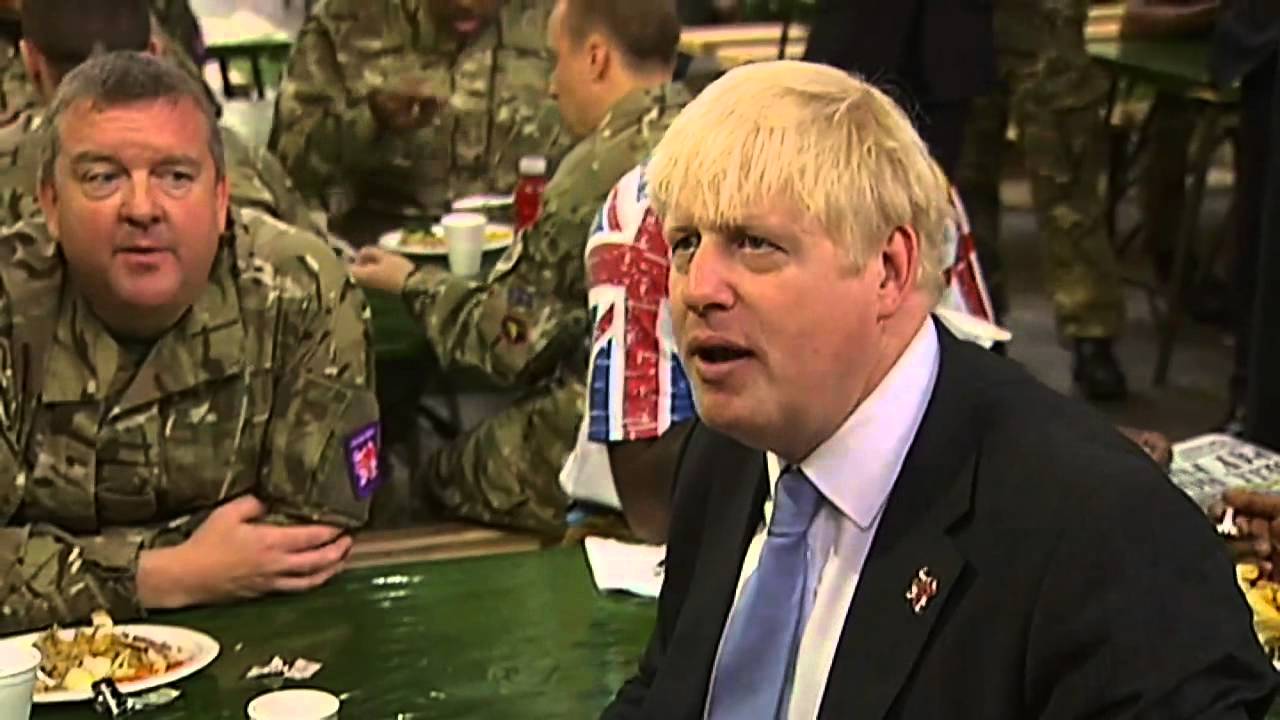 Hilarious: Boris Johnson watches the rowing at London 2012