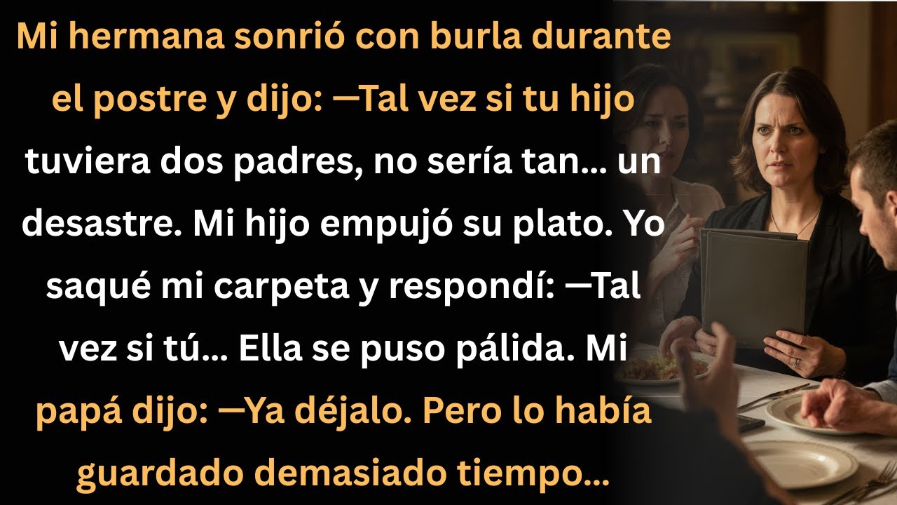 Mi hermana humilló a mi hijo en la cena… mi respuesta la dejó pálida.
