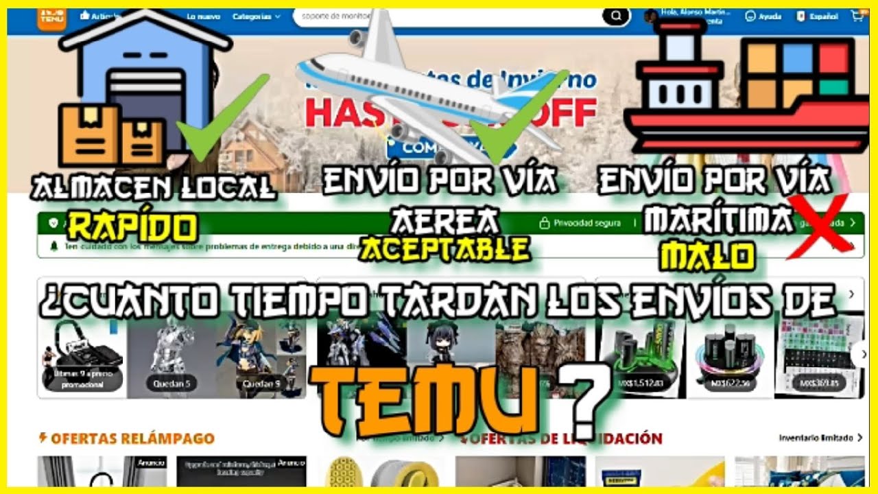 Cuanto tiempo tardan los envíos de temu en llegar ? ⭕️