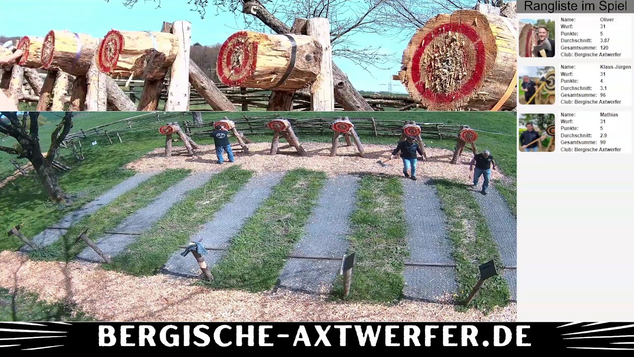Bergische Axtwerfer -Training