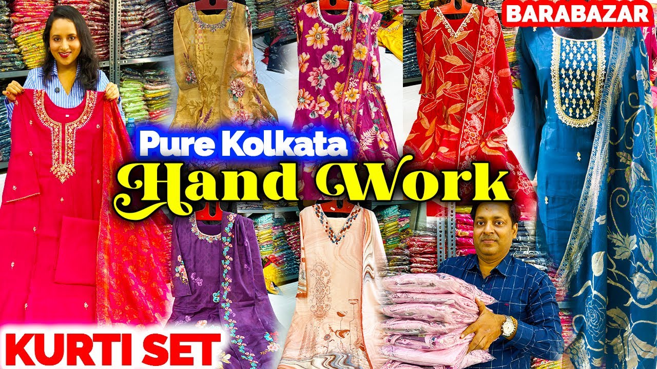 Barabazar Kurti Wholesale Market | Kolkata Pure Handwork Kurti Manufacturer | Position Print Kurti