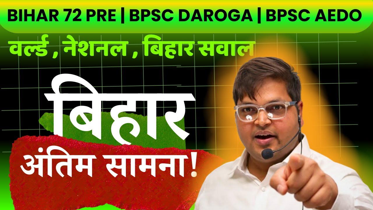 BPSC AEDO CLASS 2026 | AEDO IMPORTANT CURRENT AFFAIR | BPSC AEDO GK/GS important Questions