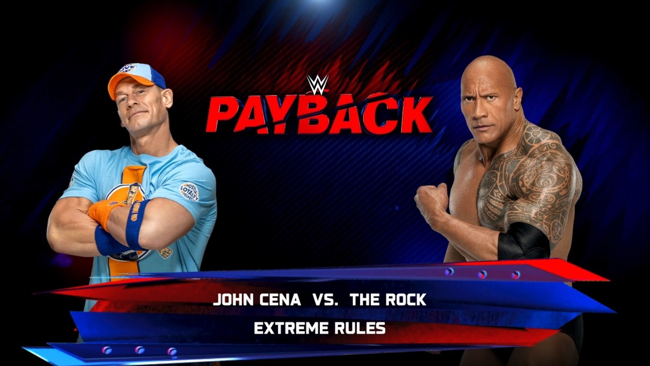 When The Rock Faced John Cena 😱 Extreme Rules at Payback | WWE Classic #johncena #rock #payback