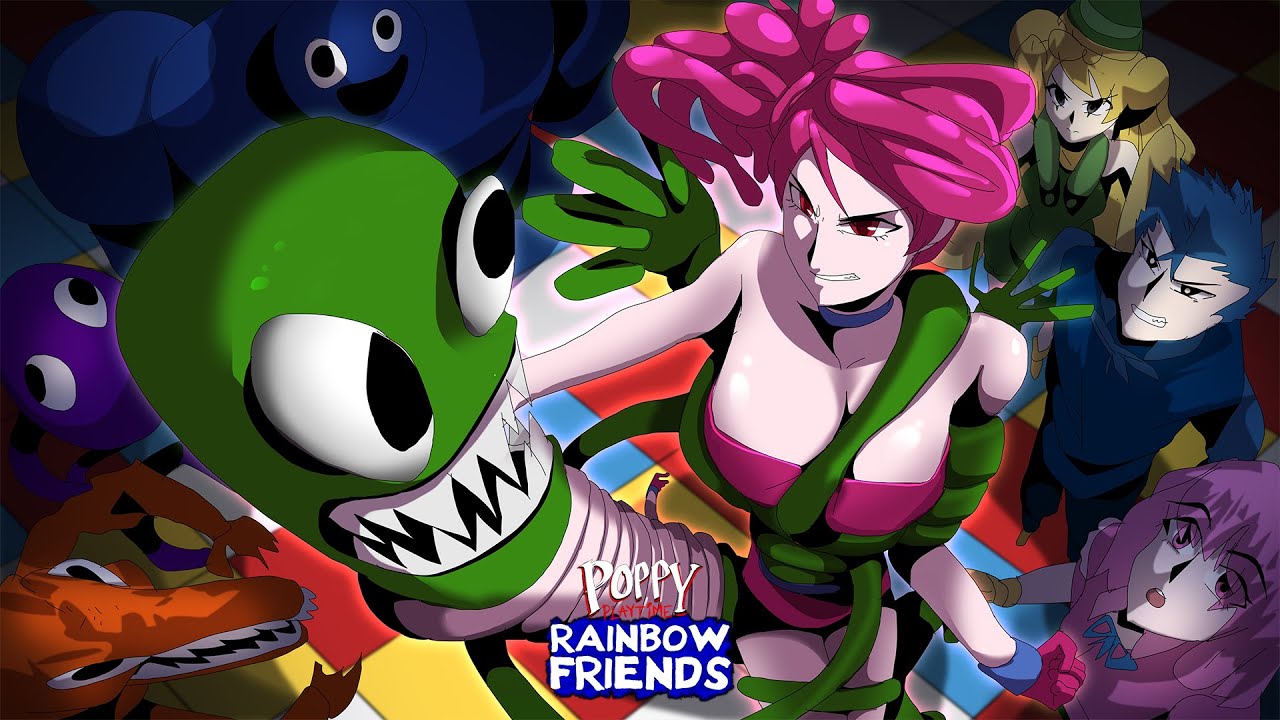 Rainbow Friends VS Poppy Playtime But It's Anime Part 2 │ FNF Friends To Your End but Poppy Playtime