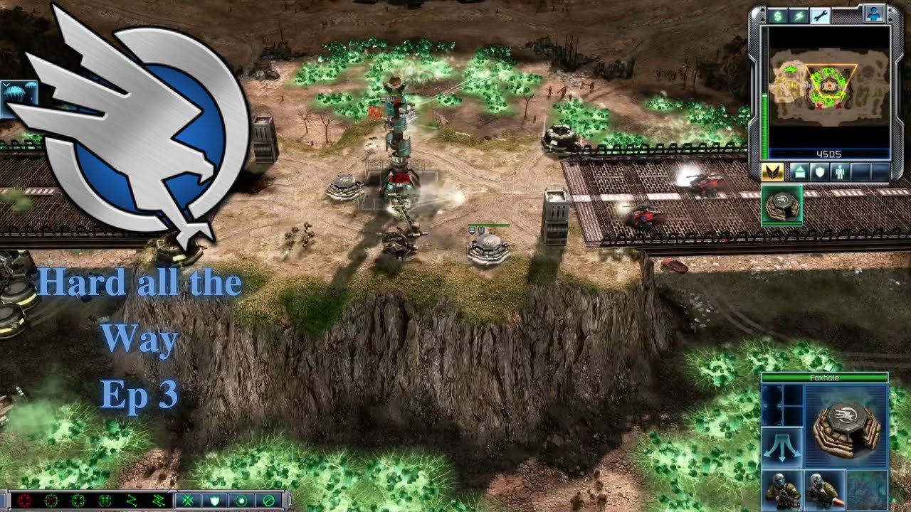 C&C 3 Tiberium Wars: Barstow Badlands 1 v 1 -- Hard