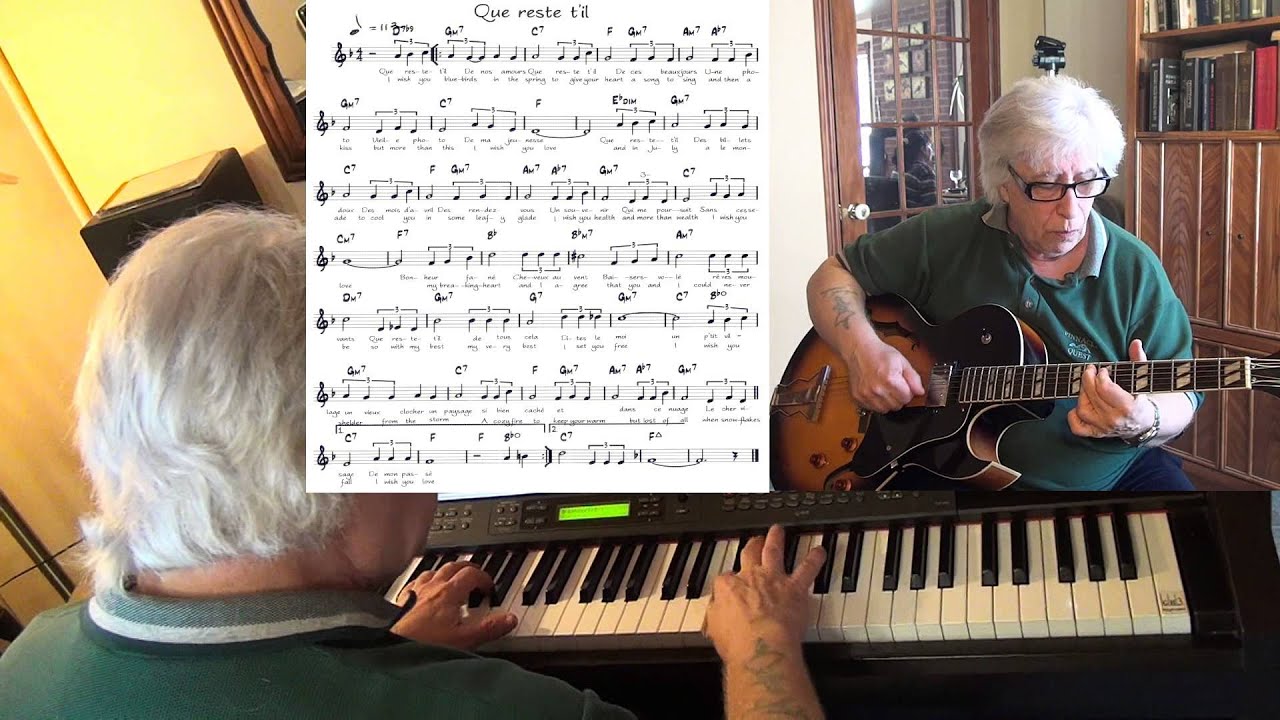 Que reste-t-il de nos amours - I Wish You Love - guitar & piano jazz cover - Yvan Jacques