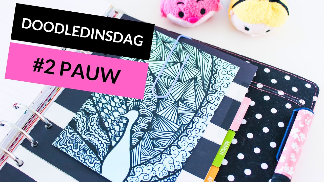 DoodleDinsdag #2; Pauw met zentangling