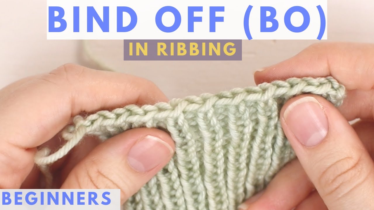 1x1 Rib Bind Off (BO) - Cast Off in Pattern