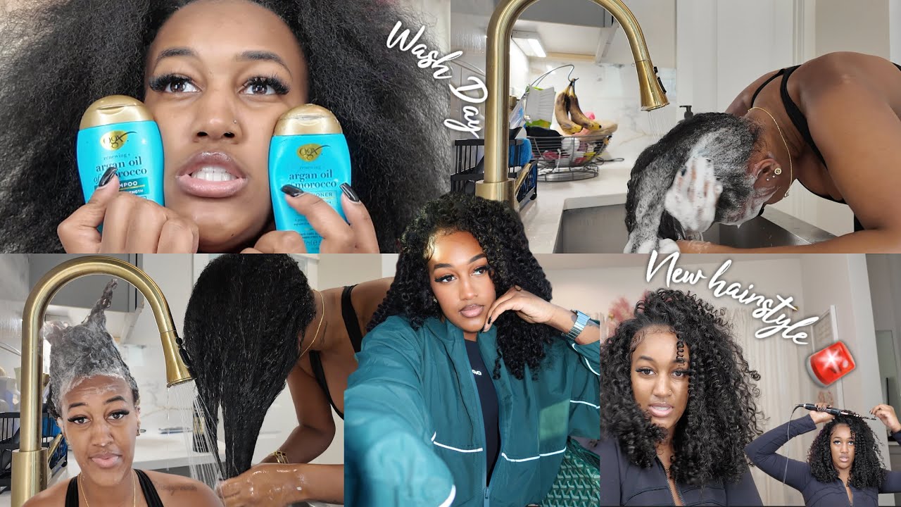 WASH MY NATURAL HAIR W/ ME  + NEW HAIRSTYLE VLOG...