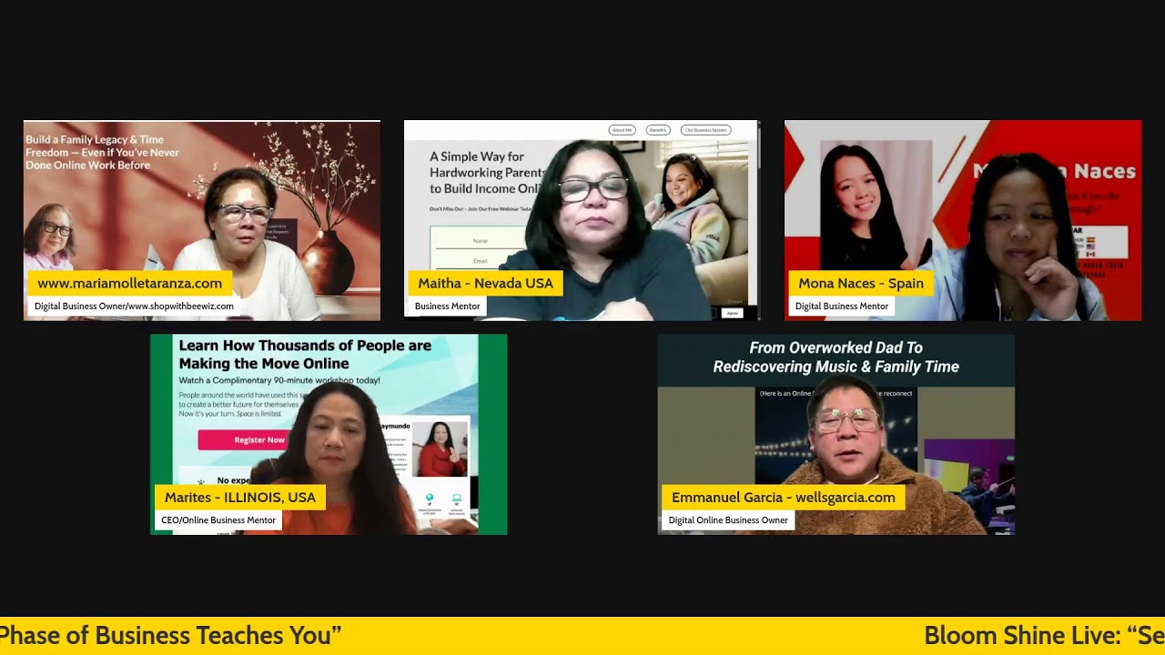 Bloom Shine Live : “Seasons of Growth: What Every Phase of Business Teaches You”