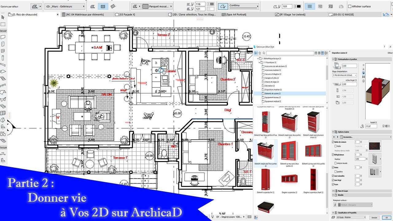 Partie 2: Comment Donner vie à vos 2D sur ArchicaD! Tutoriel complet