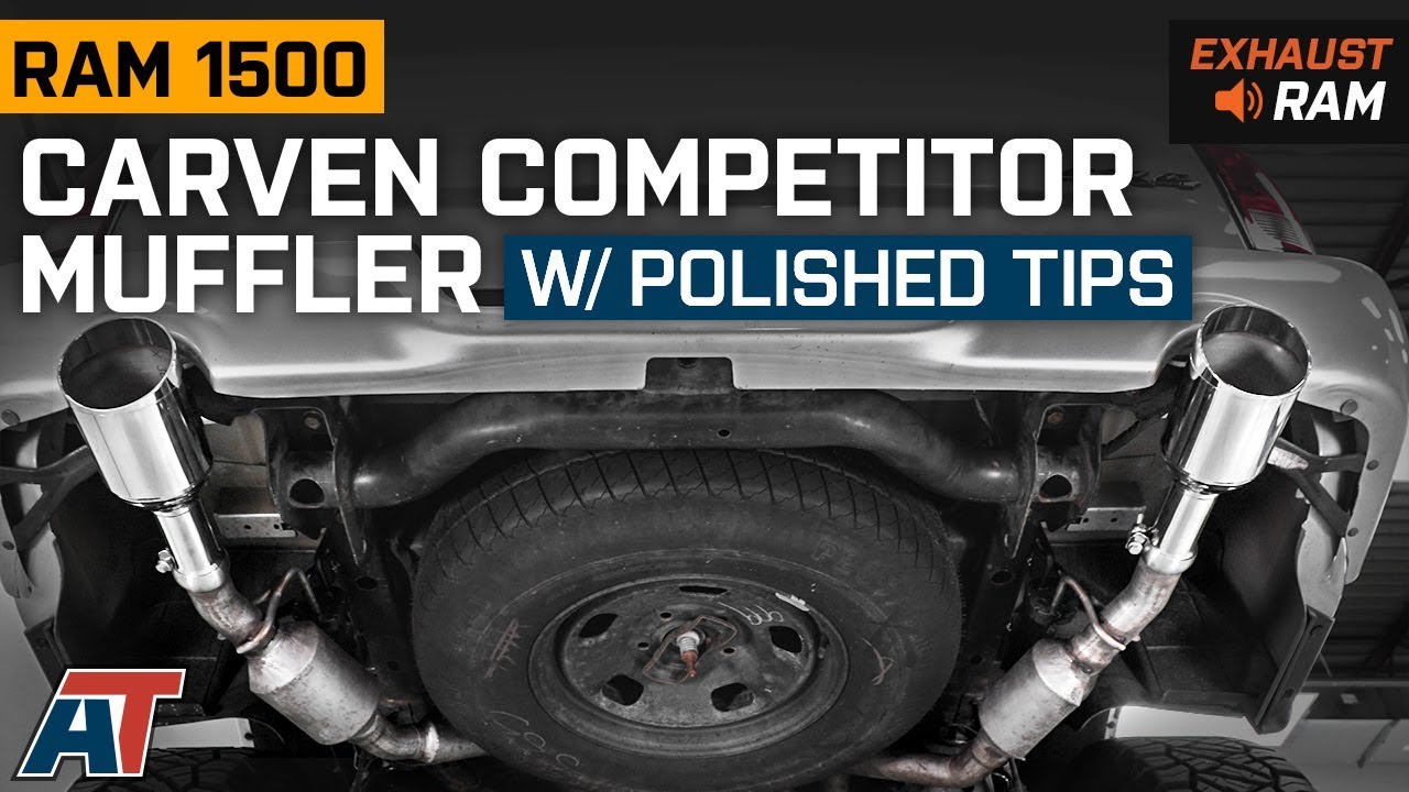 2009-2018 Ram Carven Competitor Muffler w/ Polished Tips 5.7L Exhaust Sound Clip & Install