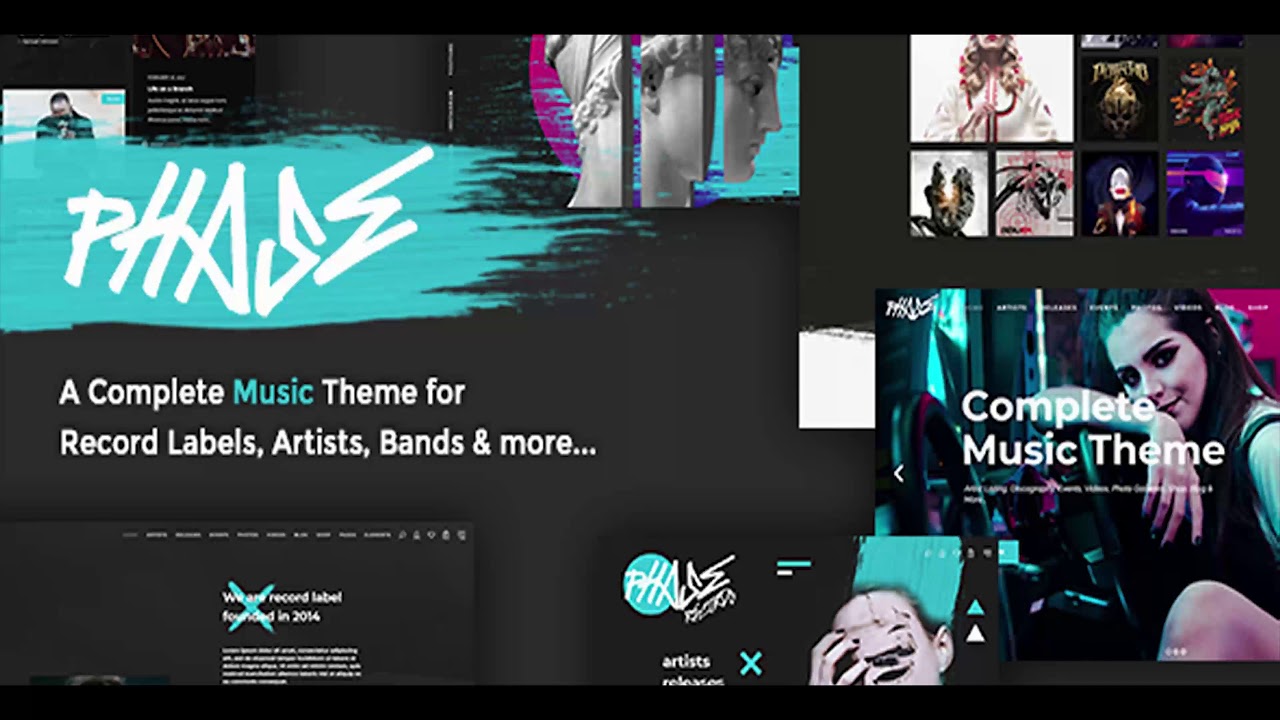 Phase - A Complete Music WordPress Theme for Record Labels and Artists | Themeforest Website