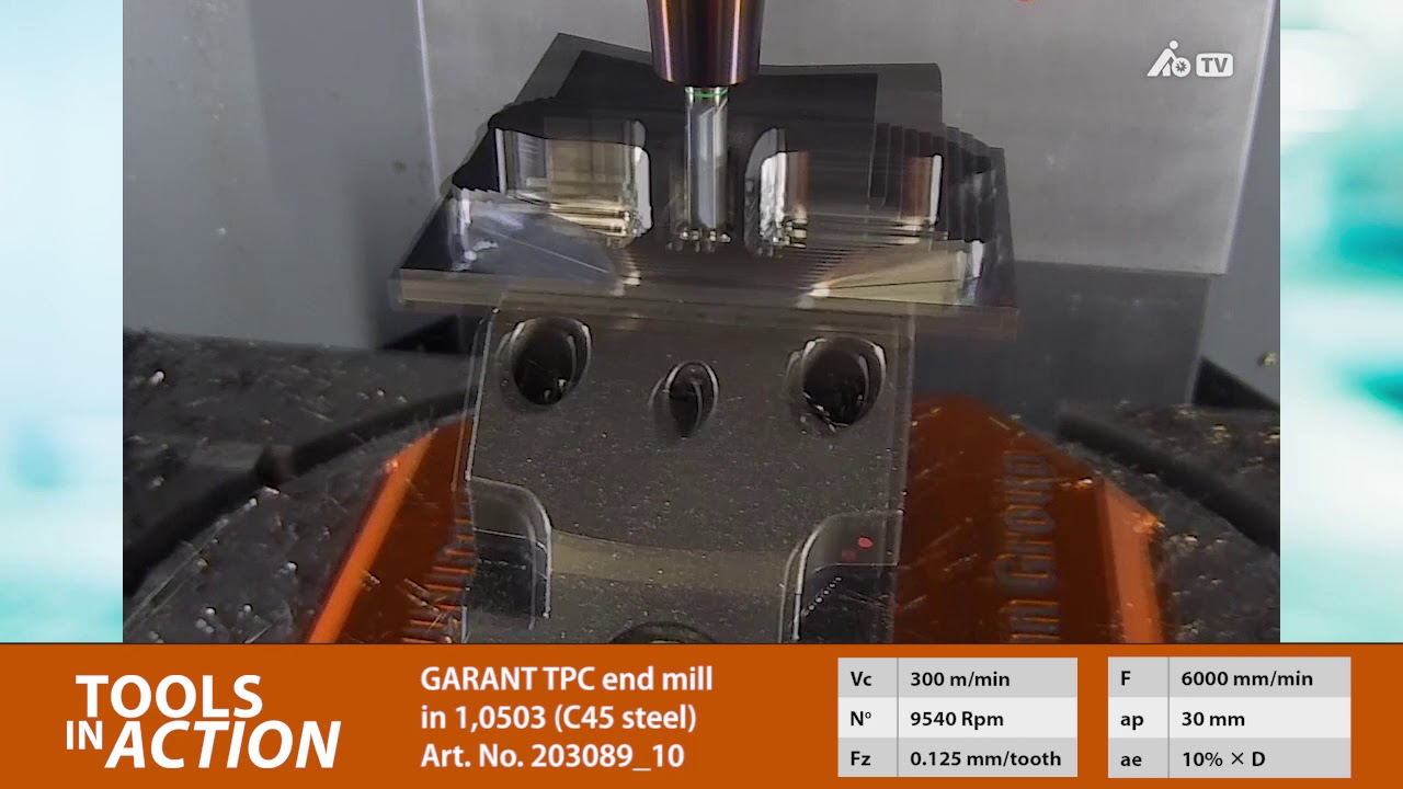 GARANT TPC end mill in 1,0503 (C45 steel)