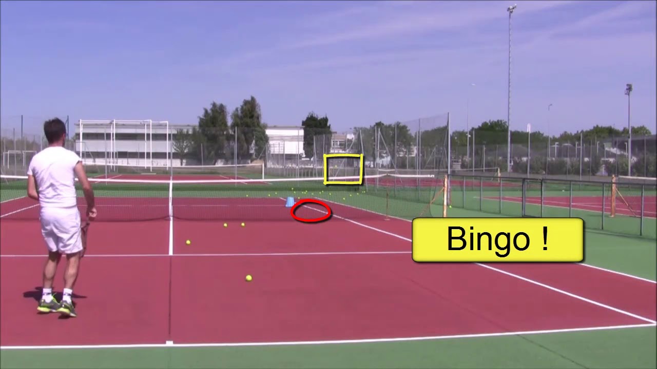 Entrainement au service lifté de tennis