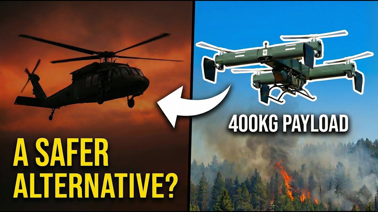 This 400kg Payload Drone Can Fight Wildfires 24x7
