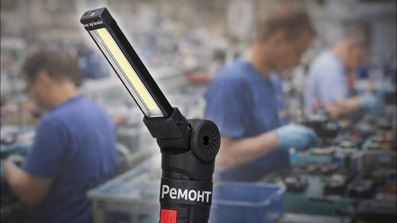 Фонарь лампа WORKLIGHT замена аккумулятора