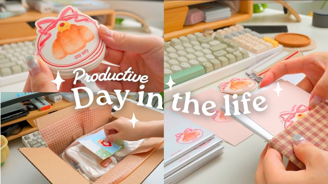 life as a 27 y/o small business owner •ﻌ• Productive ⟡ Studio Vlog ⟡ Packing Orders ⟡ Patreon