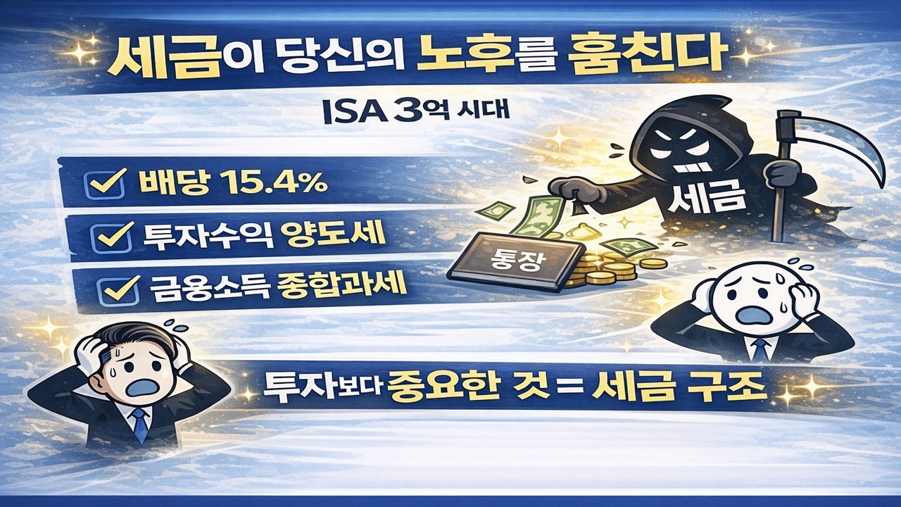 세금이 당신의 노후를 훔치고 있습니다 ISA 3억 개정 완전 정리