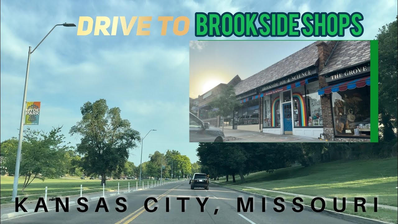 Drive To Brookside Shopping District From Downtown Kansas City, MO!