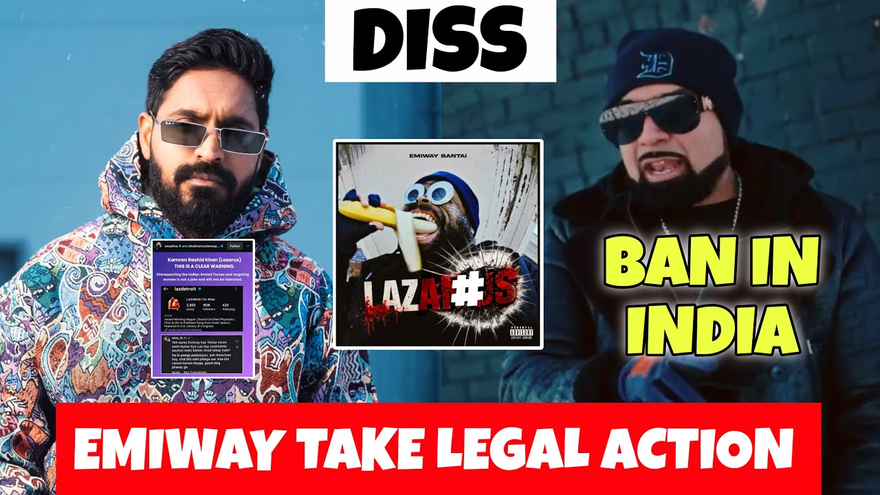 EMIWAY LAZ-ANU$ DISS FOR LAZARUS | EMIWAY TAKE LEGAL ACTION ON LAZARUS | LAZARUS BAN IN INDIA |