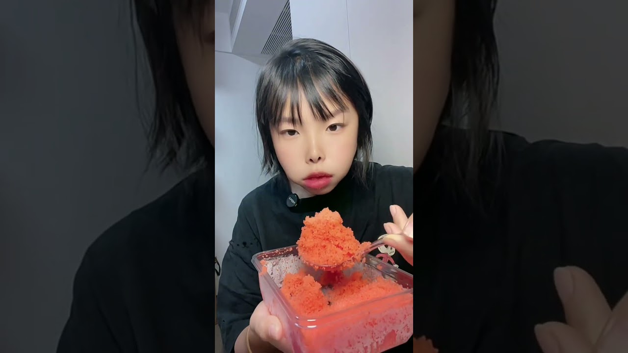 Asmr  fruity tobiko eggs. Renxing fish roe eating sound #creator