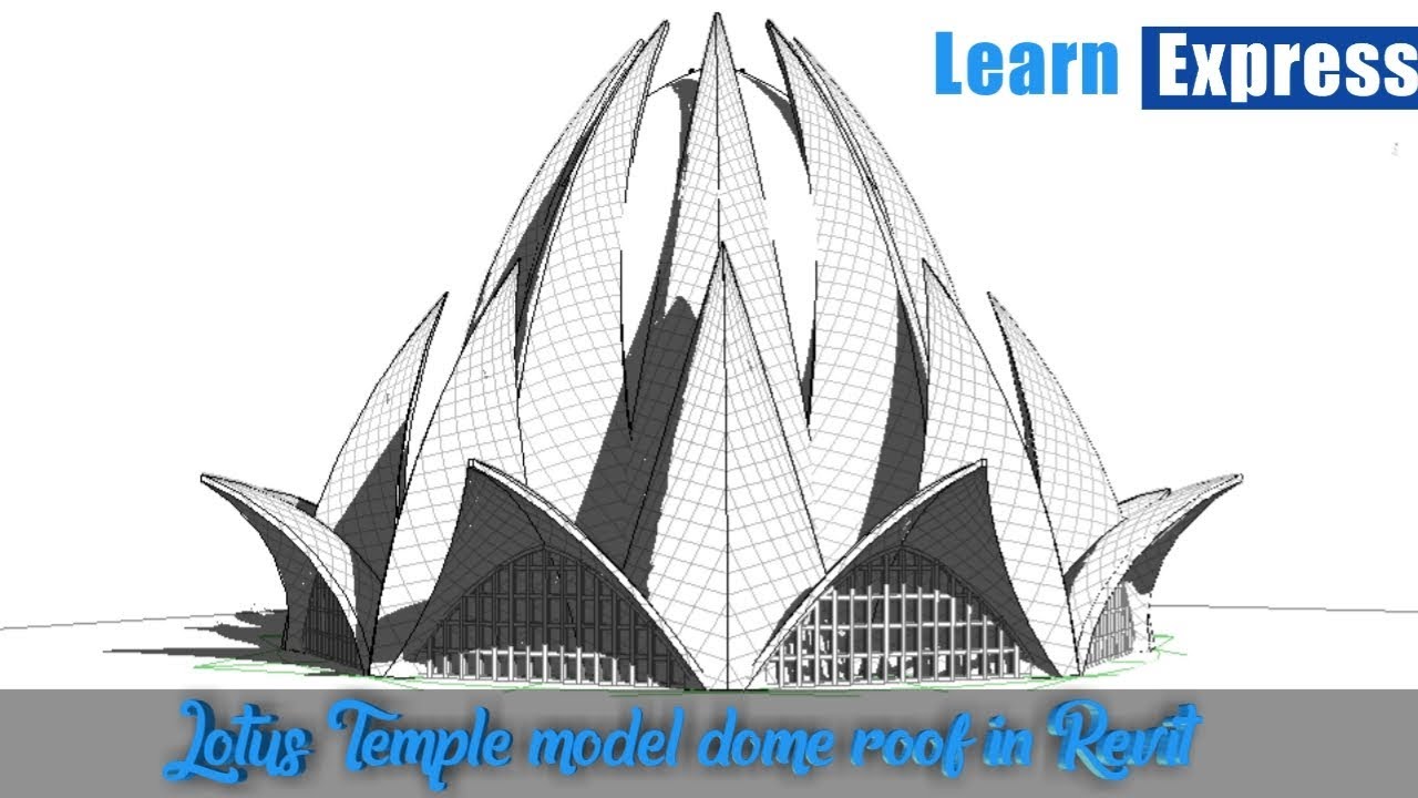 Lotus temple model || curved and dome roof creation in revit || by Nijithkumar