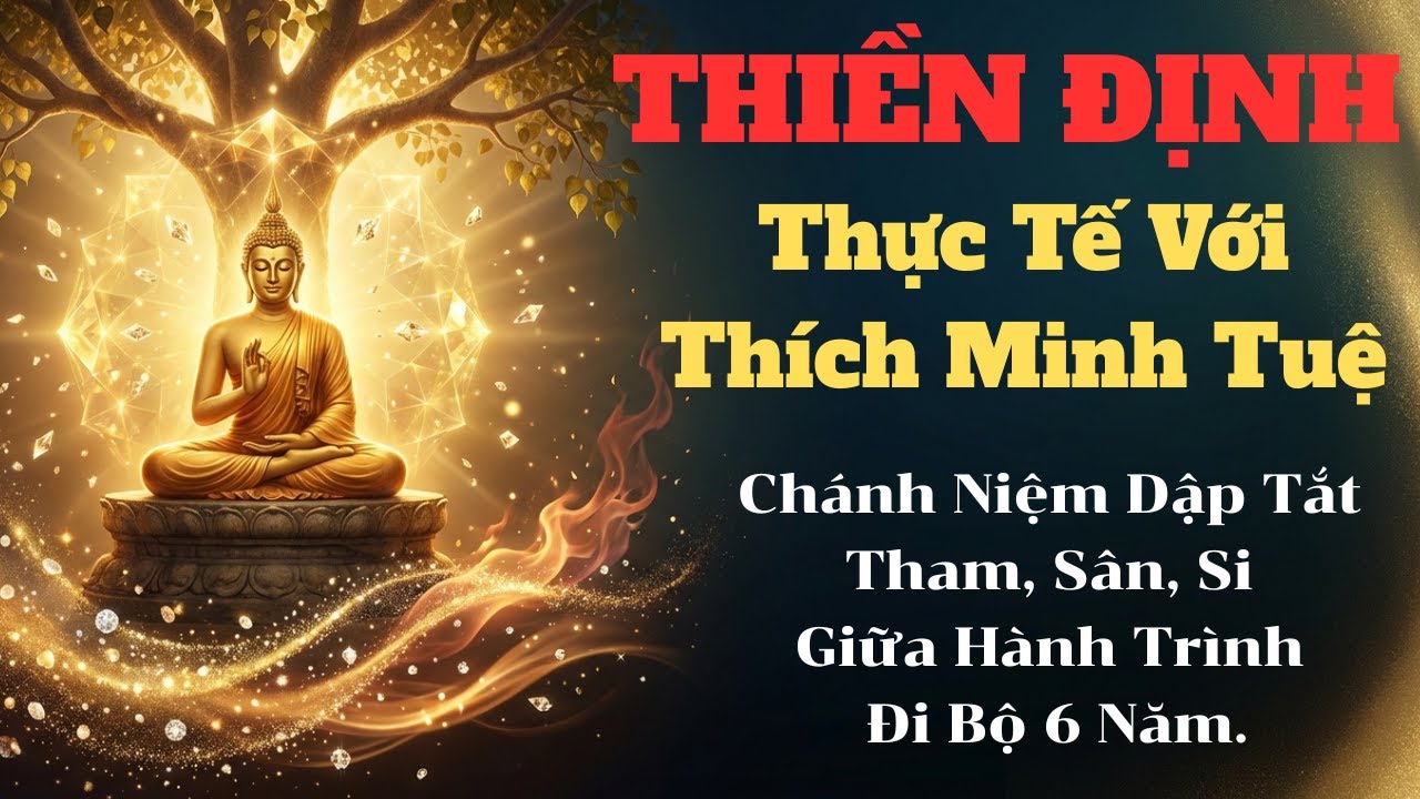 Thiền Định Thực Tế Với Thích Minh Tuệ: Chánh Niệm Dập Tắt Tham Sân Si Giữa Hành Trình Đi Bộ 6 Năm.