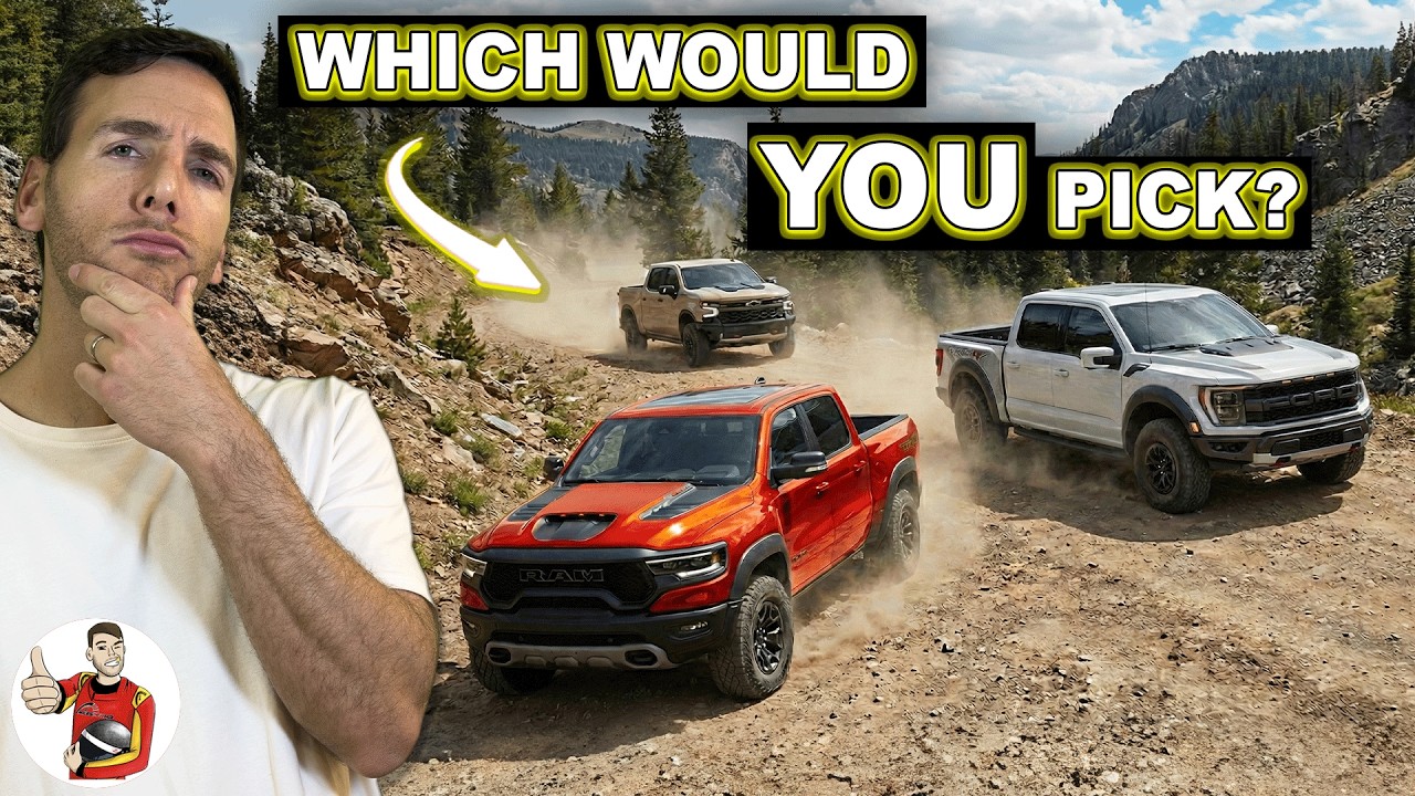 Super Truck Comparison: F-150 Raptor R v RAM TRX v Silverado ZR2 (POV)