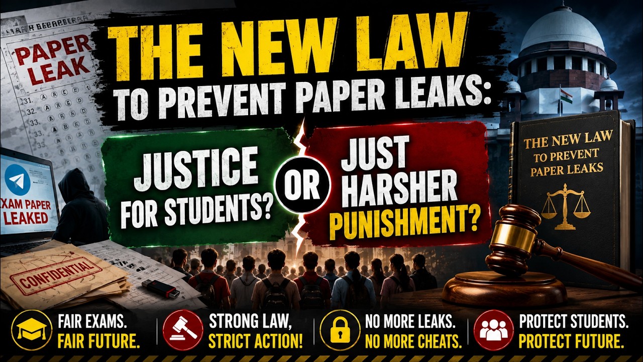 The New Law to Prevent Paper Leaks: Justice for Students or Just Harsher Punishment? Jaynarayan Vyas