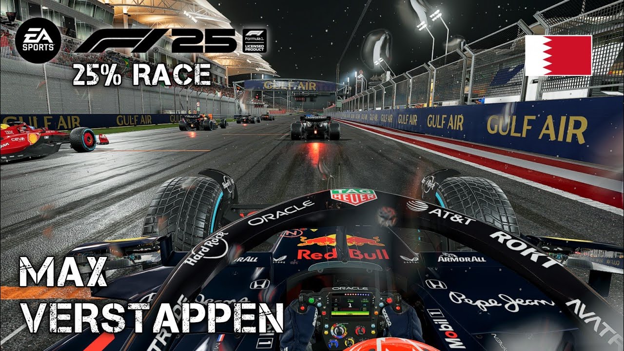 F1 25 Gameplay | Max Verstappen - 25% Race Bahrain