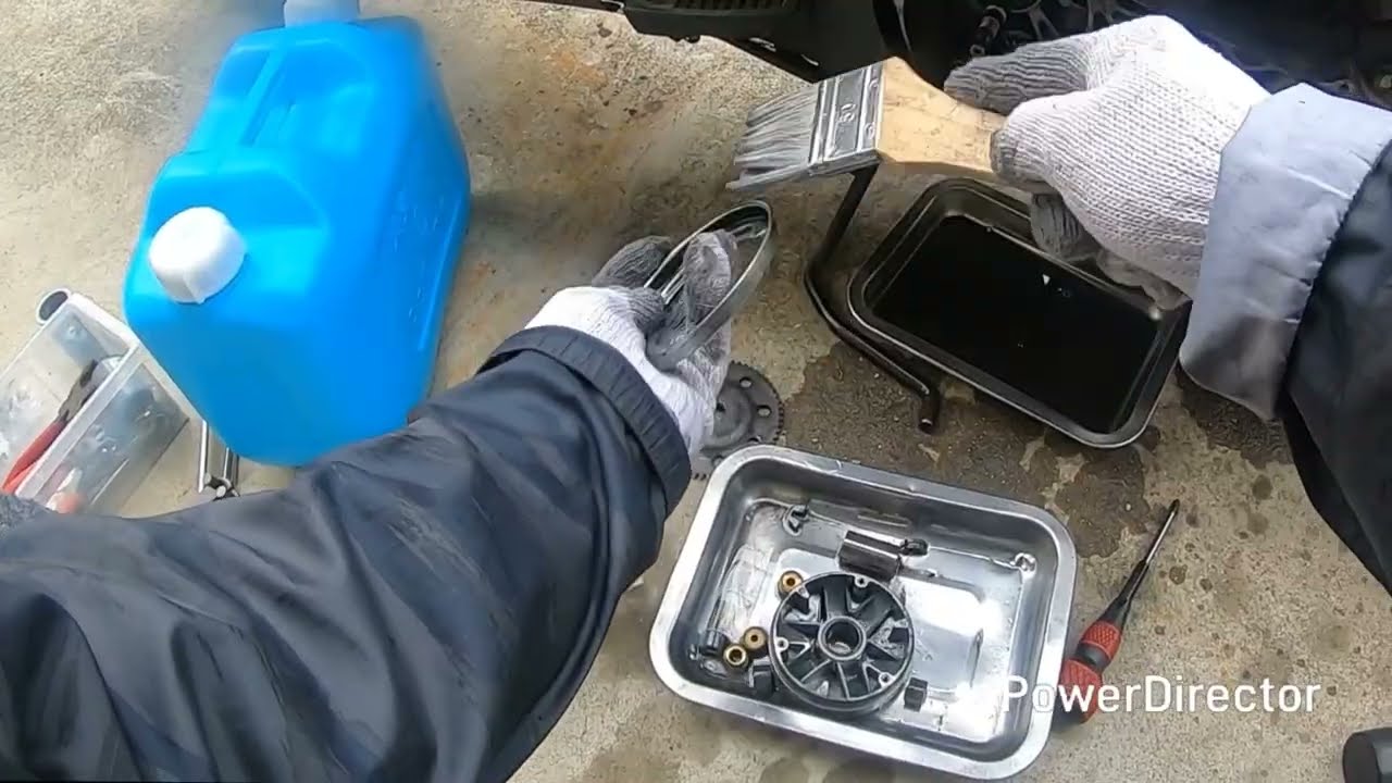 スクーター駆動系　灯油で洗浄　アドレスV100 