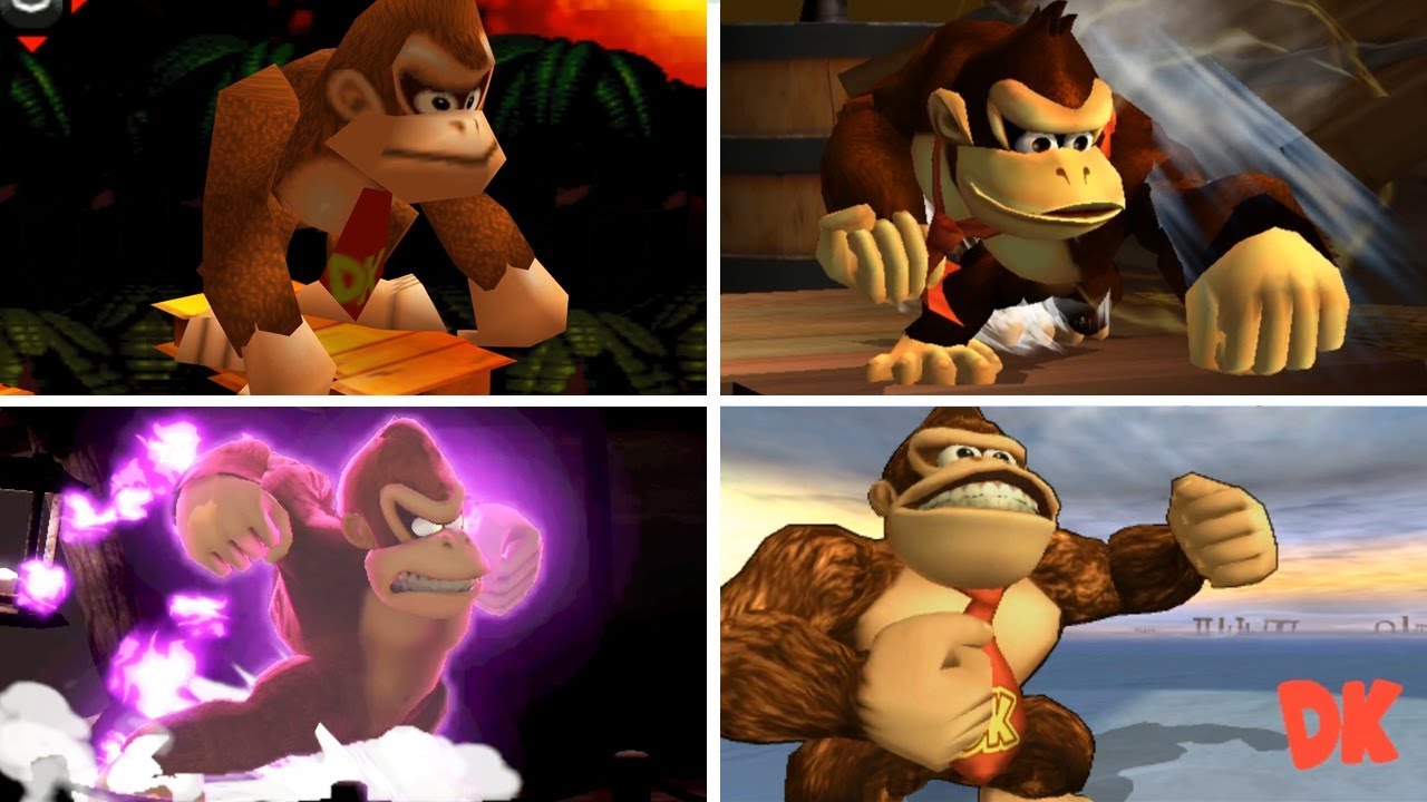 Evolution of - Donkey Kong in Super Smash Bros. Games