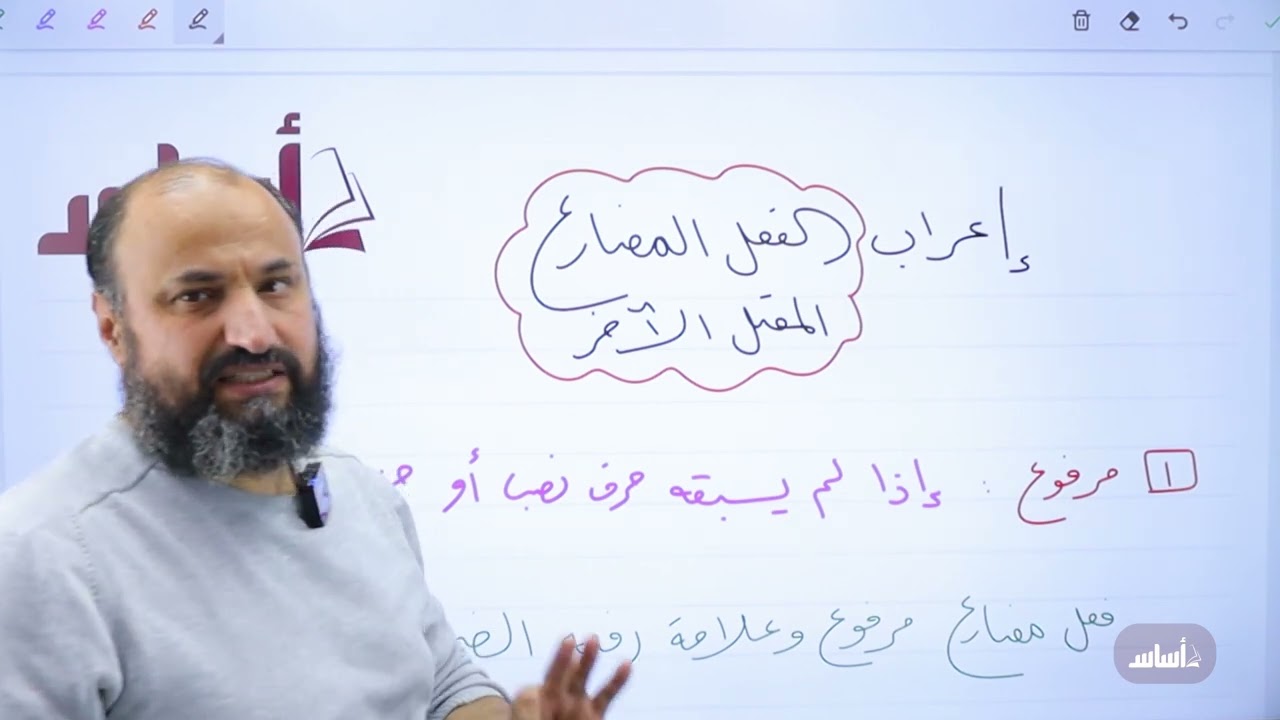 توجيهي 2007 - اللغة العربية - قواعد مهارات - الفعل المضارع المعتل الآخر