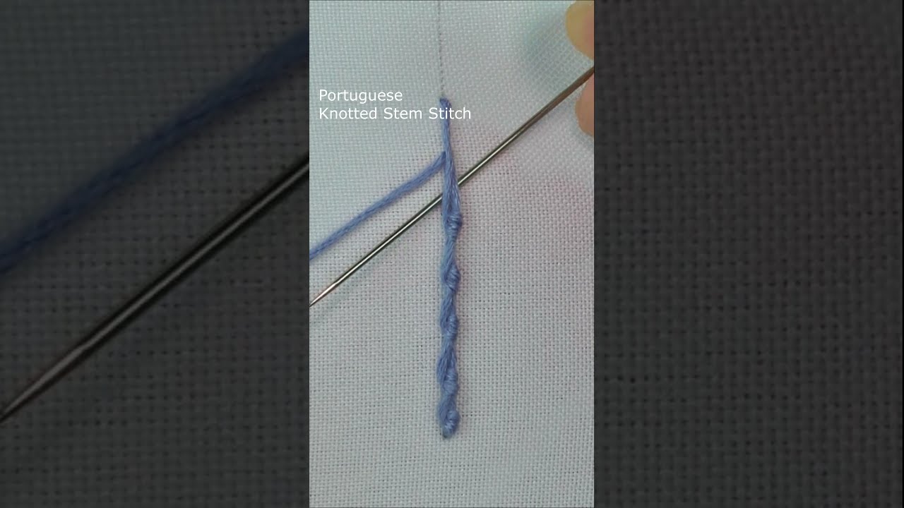 Португальский узелковый стебельчатый шов