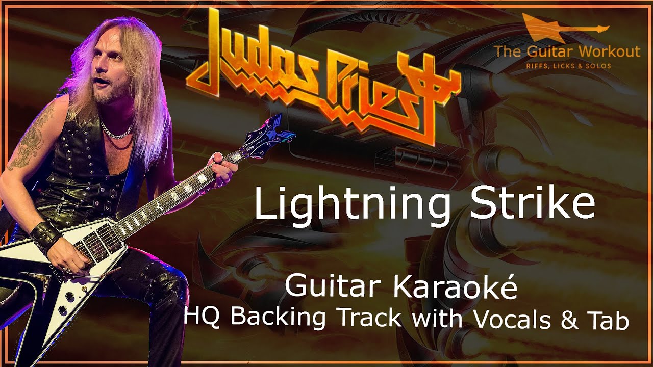 Judas Priest - Lightning Strike (HQ Backing Track with vocals & tab | Guitar Karaoke)