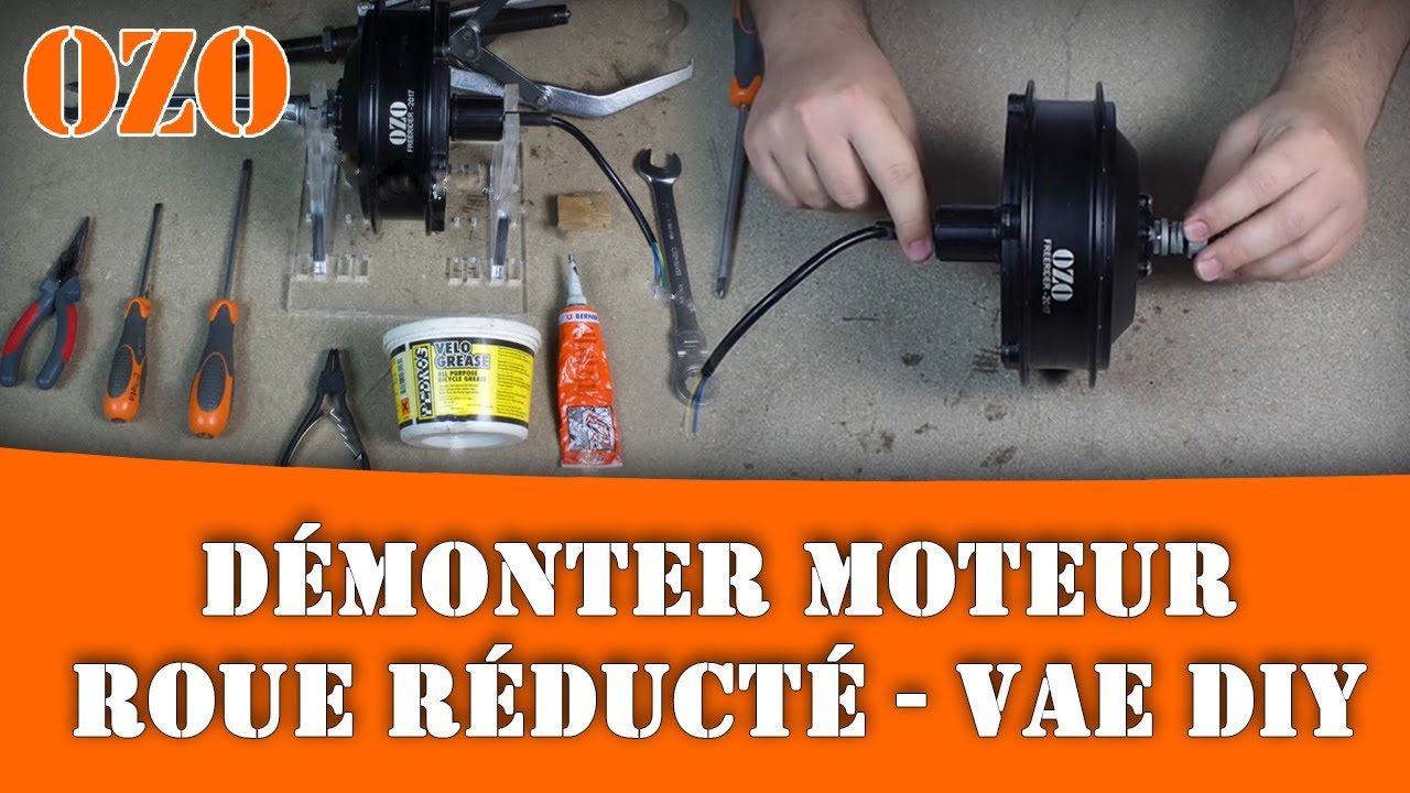 Comment démonter et entretenir un moteur roue réducté de vélo électrique VAE OZO