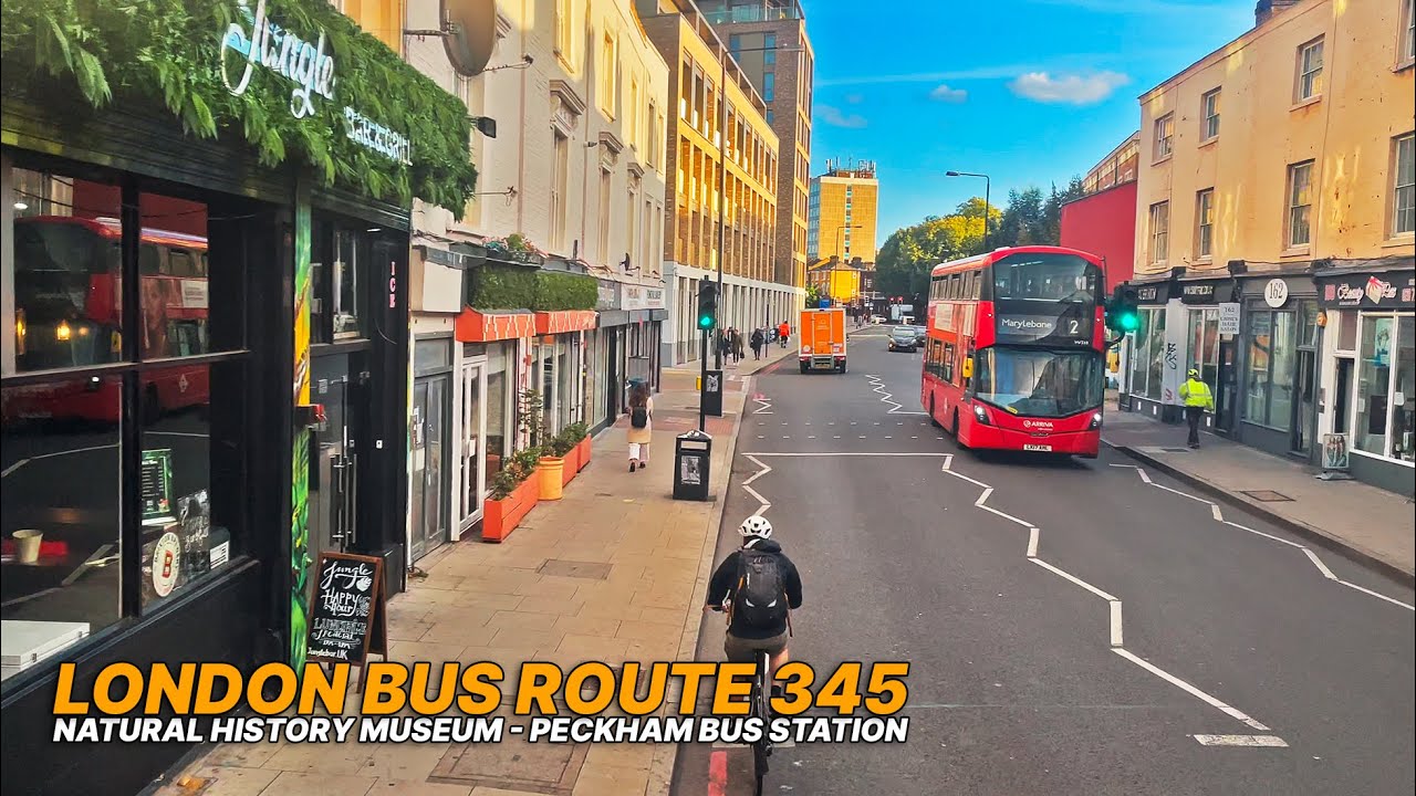 West to Southeast London BUS RIDE from Kensington to Peckham - London Bus Route 345 🚌