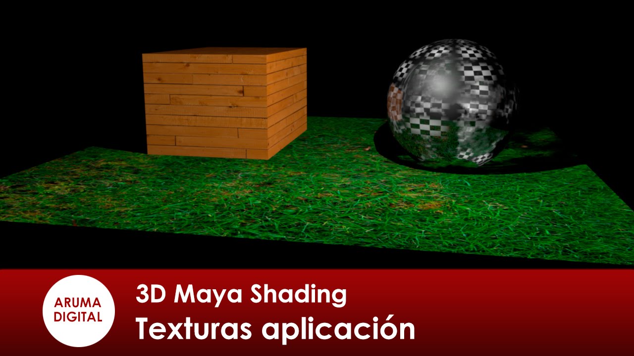 3D Maya 251 Texturas aplicación y posicionamiento