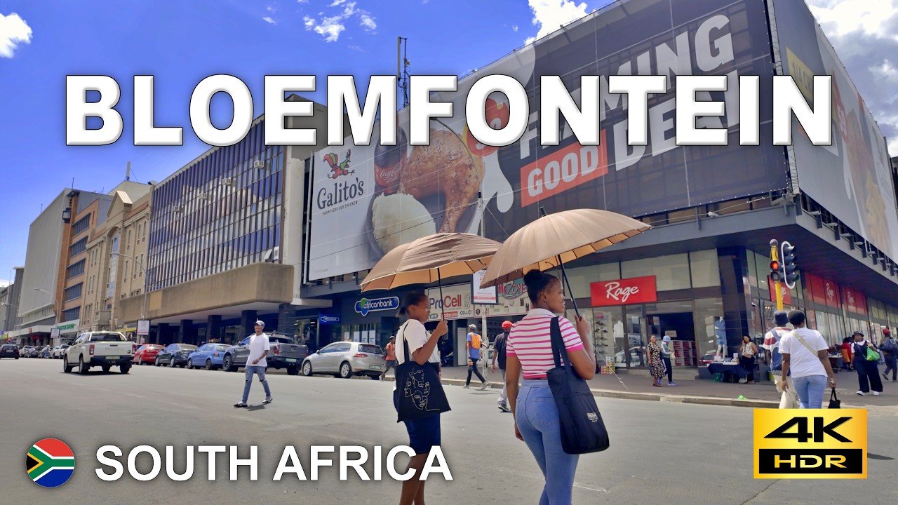 Блумфонтейн (Bloemfontein) &ndash; Исследование центра города пешком | Южная Африка 🇿🇦 фев 2026 [4K HDR]