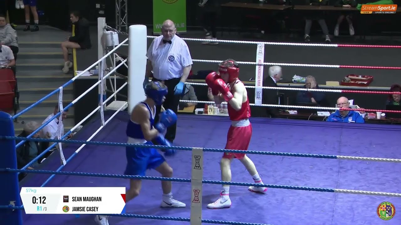 Национальный чемпионат среди юниоров 2024 года 1: 57 кг Шон Моэн (Баллина) против Джеймси Кейси (...
