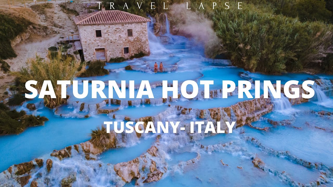Saturnia Hot Springs in Tuscany &ndash; Italy | Natural Baths of Tuscany | by drone |