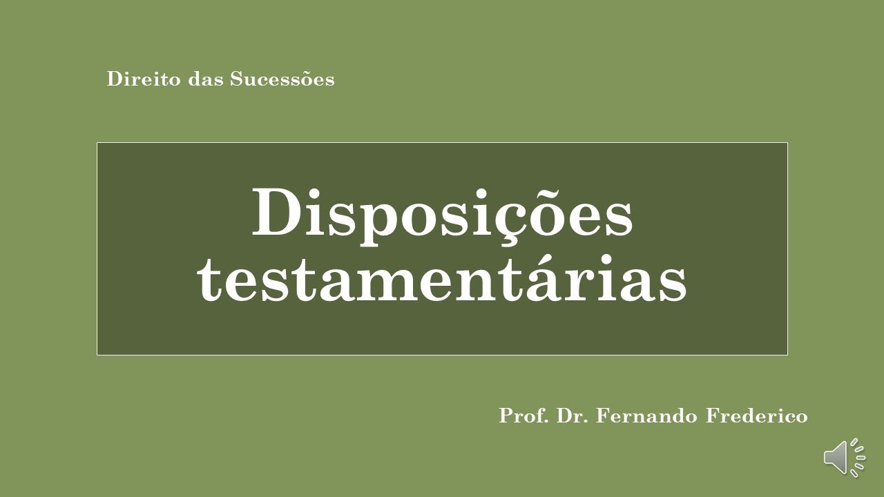 Disposições testamentárias
