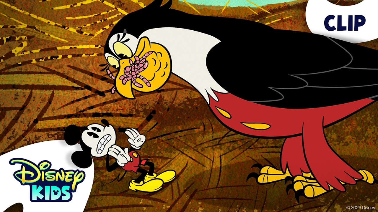 Mickey Mistaken For A Baby Bird 🦅 🪱 | The Wonderful World of Mickey Mouse | @disneykids