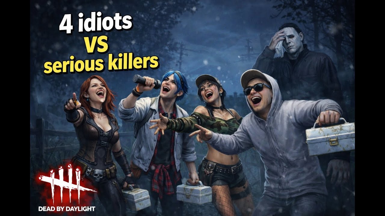 4 idiots go on a losing streak- DBD funny moments