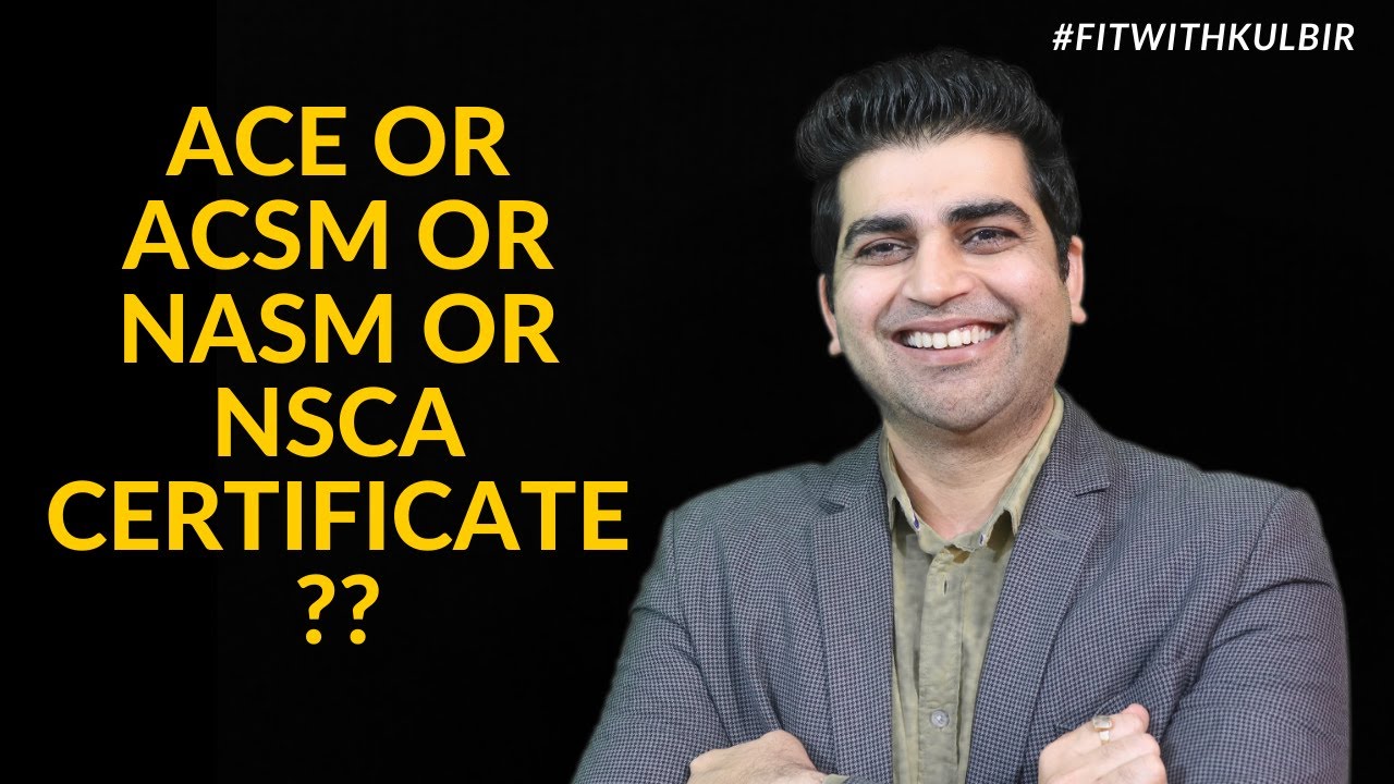 ACE or ACSM or NSCA or NASM Certificate #Education#Academy