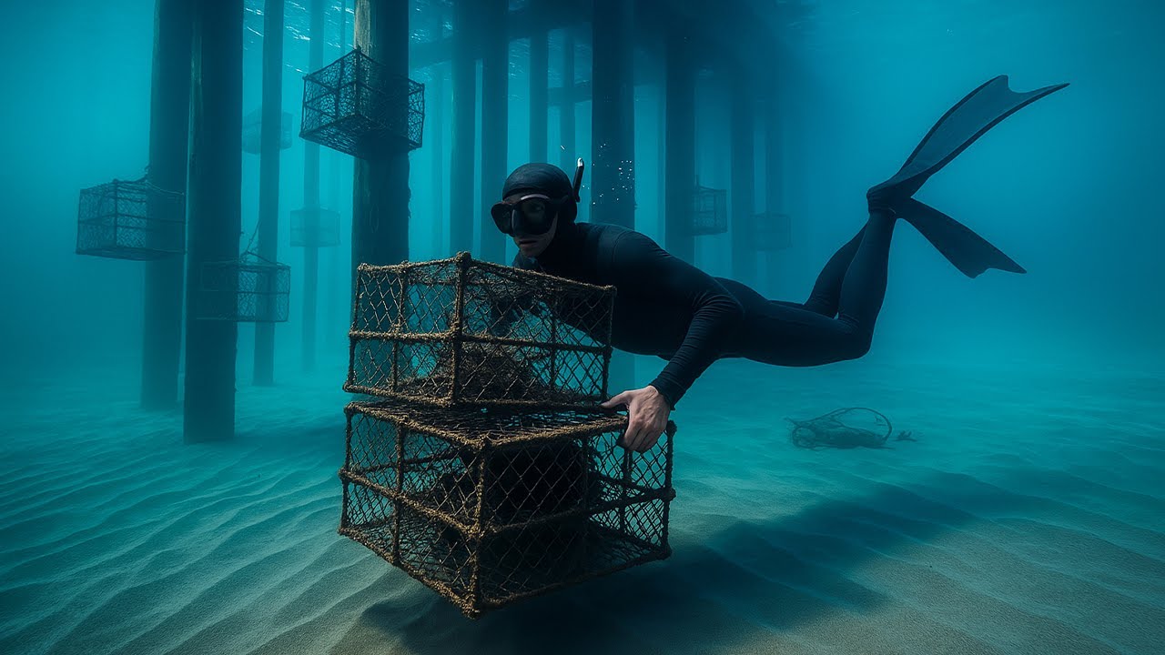 Recovering Lost Items Under a Crab Pier