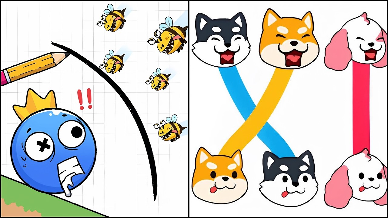 Rainbow Monster Draw to Smash VS Dog Rush Draw Home - All Levels SpeedRun Gameplay