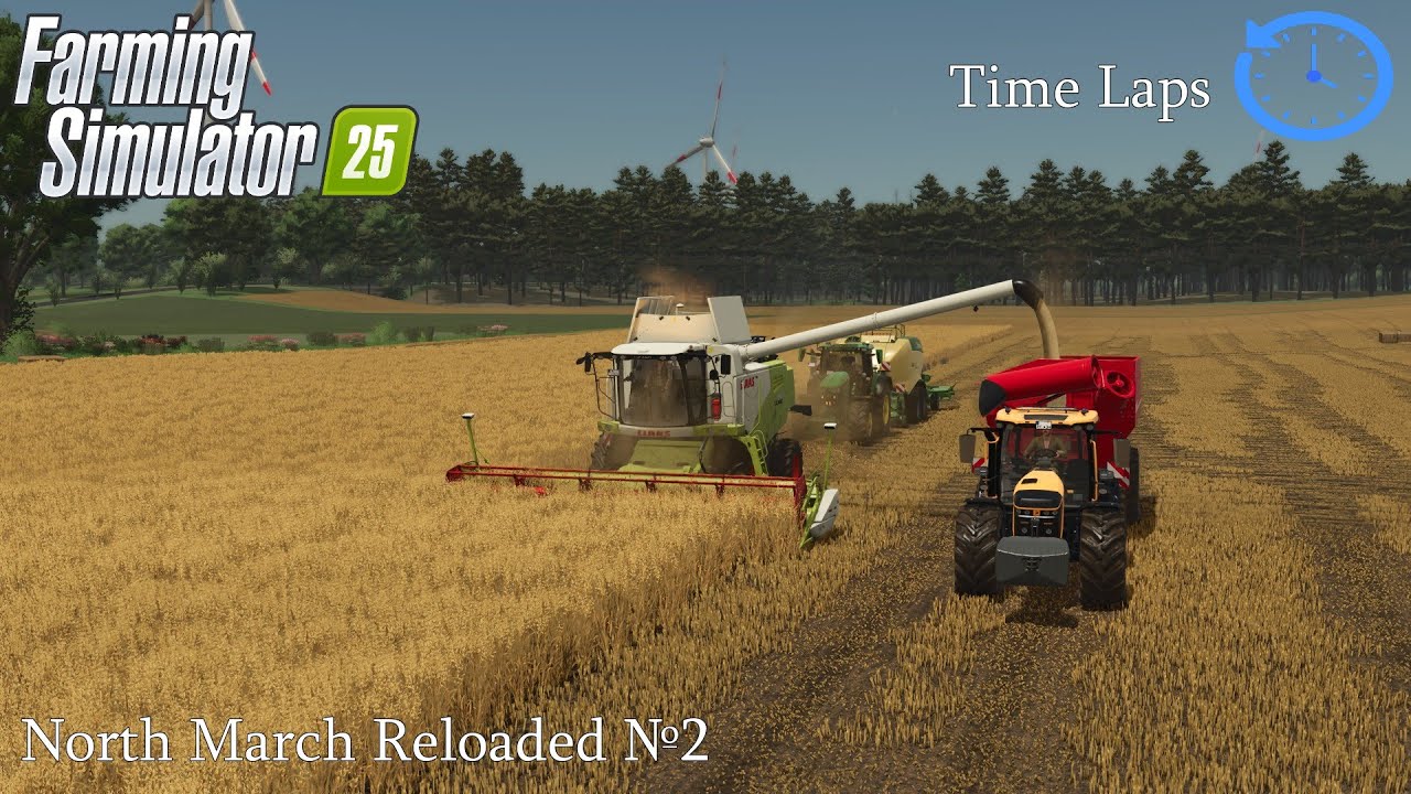 Уборка овса на комбайне CLAAS TUCANO 580 и JSB 4220 с перегрузчиком HORSHE в Farming Simulator 25 №2